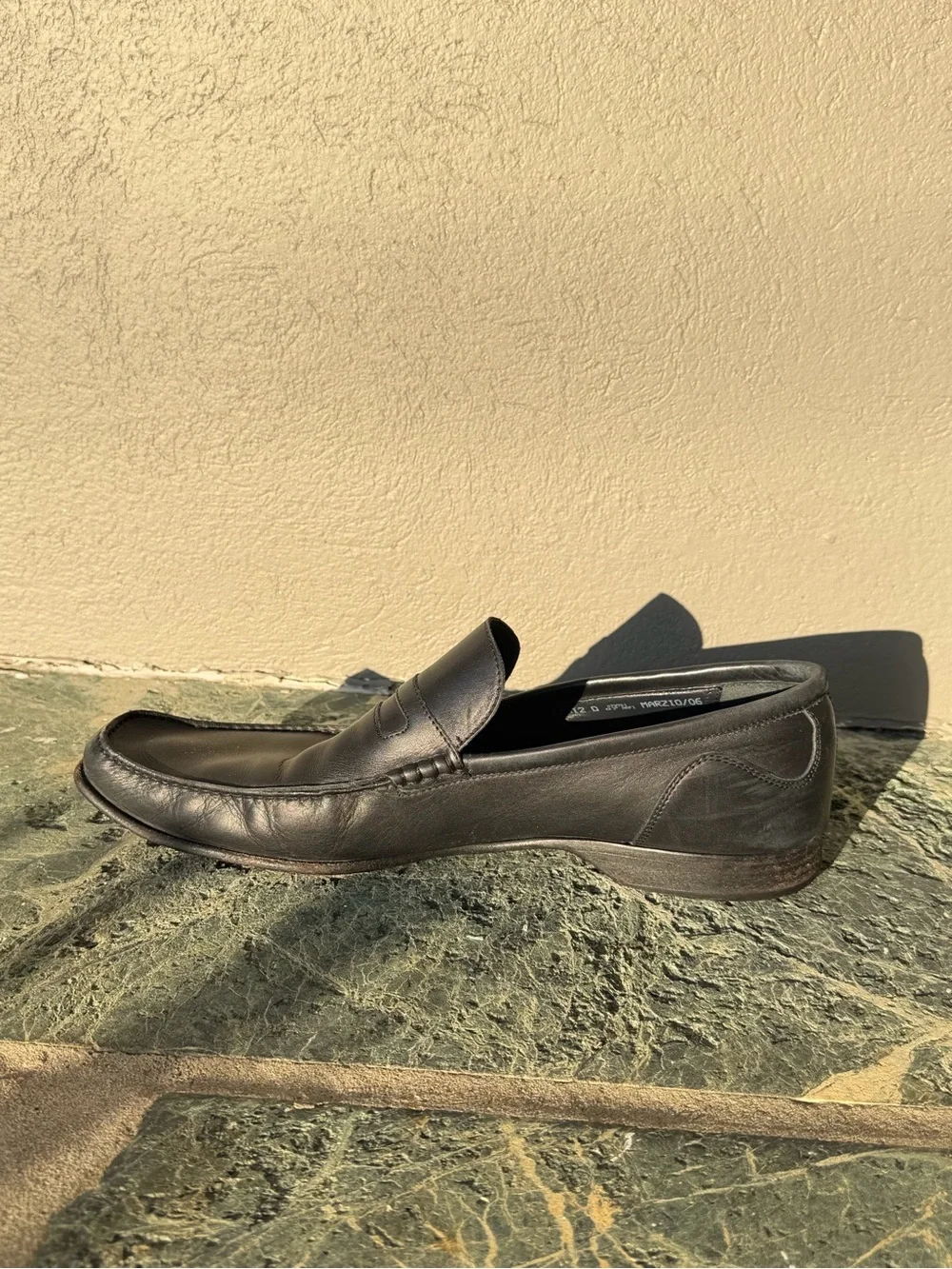 Bally Black Leather Penny Loafers